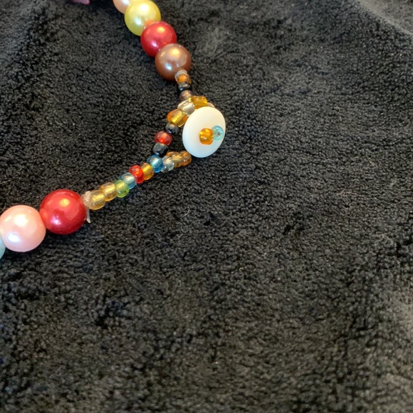 Ten Thousand Villages Hand Crafted Multi Color Beaded Necklace - Picture 2 of 2